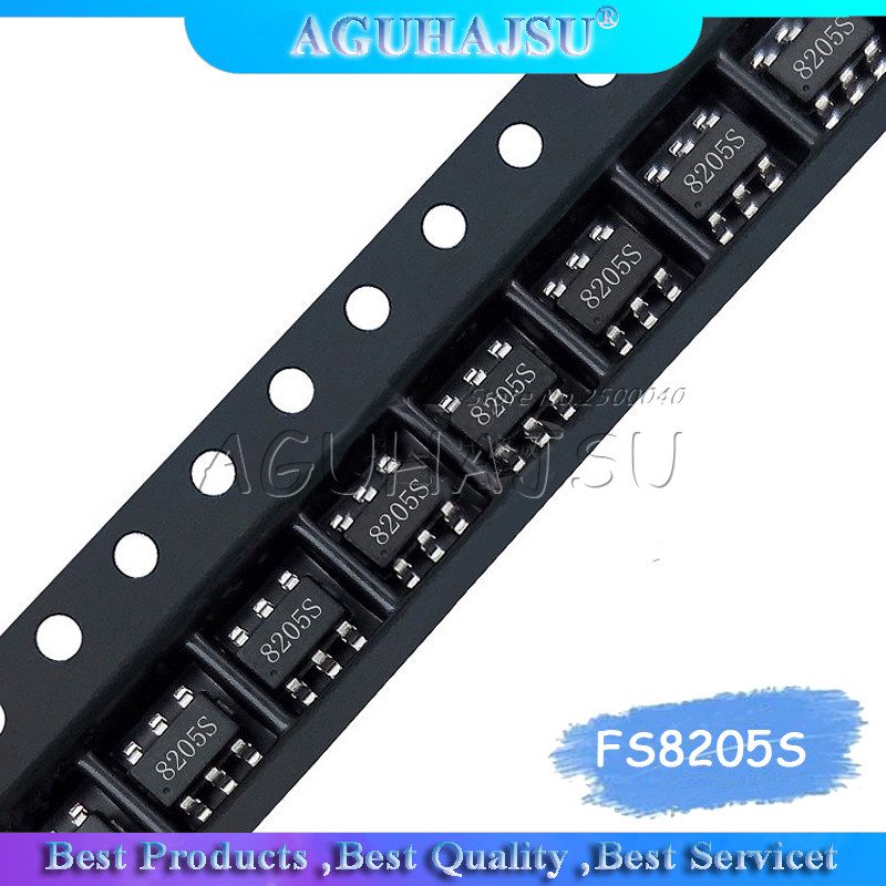 HT-20 Chiếc FS8205S 8205 SOT23 6 FS8205 Màn Hình Lụa 8205S Pin lithium Bảo Vệ IC