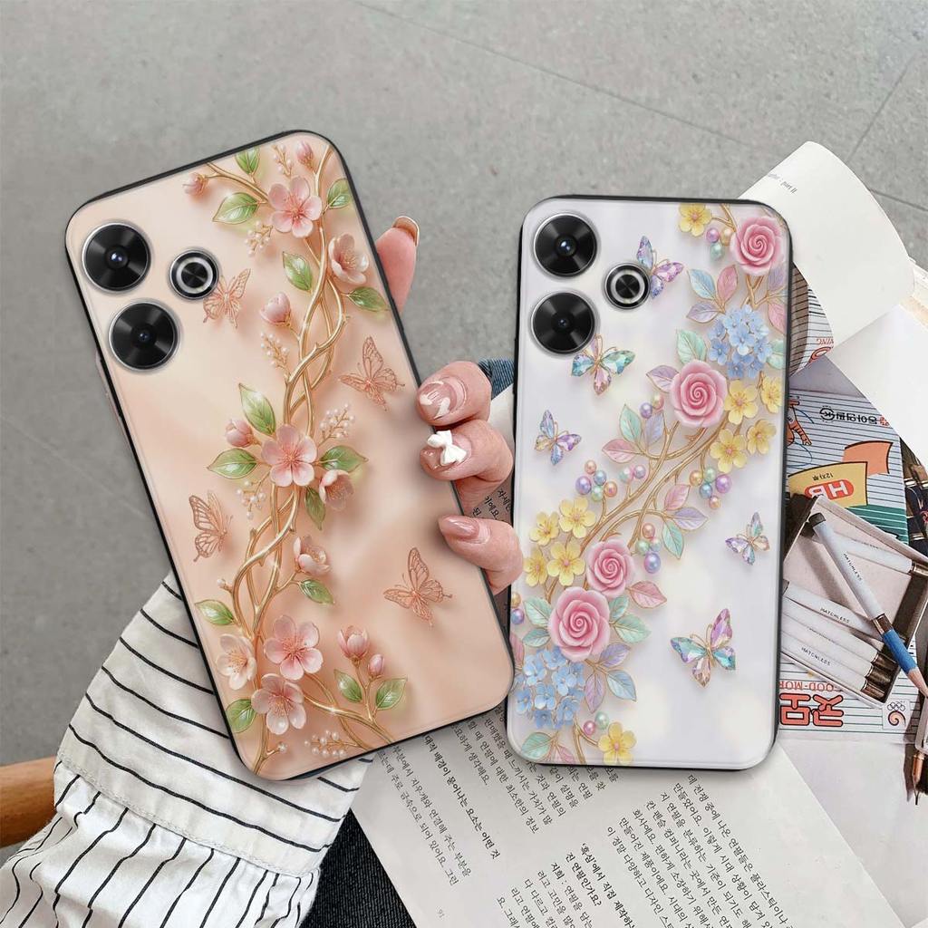 Ốp lưng XIaomi Redmi 13 / Redmi 13x in hình bông hoa, thời trang xinh đẹp