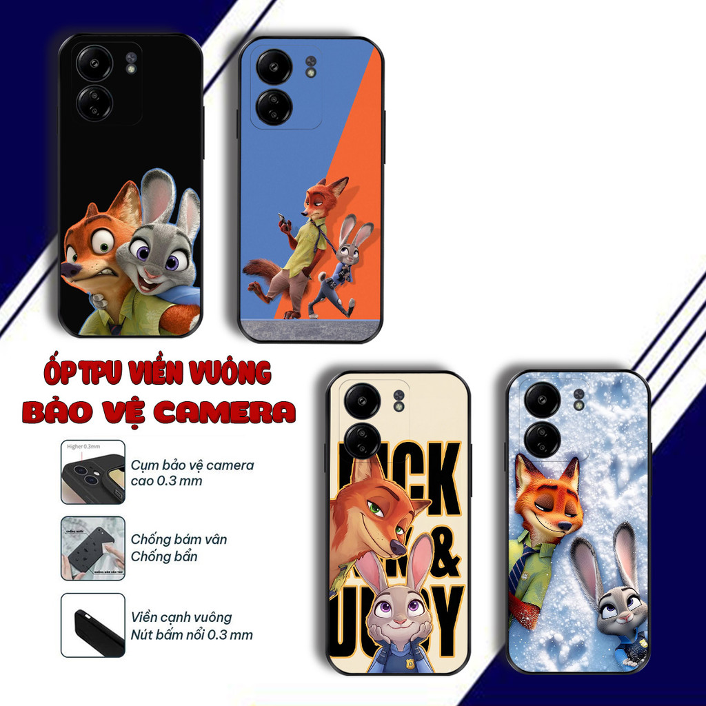 Ốp lưng Oppo A5x dẻo cáo thỏ zotopia cute dễ thương
