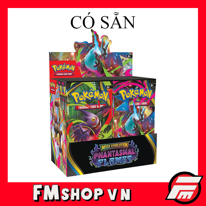 (New) Bộ Bài TCG Pokemon ME02 Phantasmal Flames Booster Box