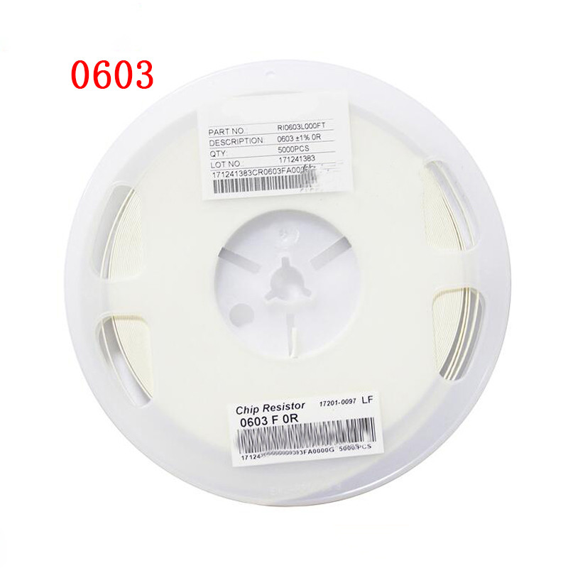 5000 Chiếc 0603 SMD 1 / 8W chip Điện Trở 0 ohm ~ 10M ohm 0R 1K 4.7K 4K7 10K 100K