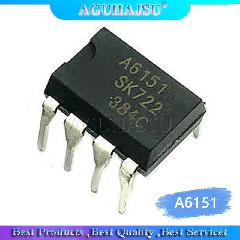 5 chiếc A6151 STR A6151 DIP 7 Chuyển mạch điều khiển nguồn điện IC LCD chip nguồn