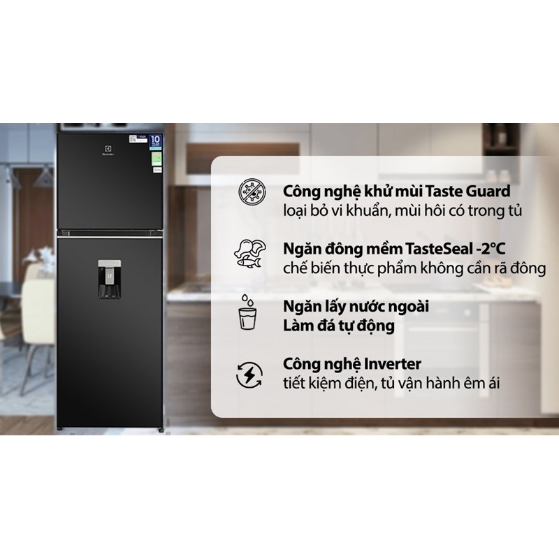 Tủ lạnh Electrolux Inverter 312 Lít ETB3460K-H - THÁI LAN (C.8T9) (LIKE NEW) - Bảo Hành Chính Hãng