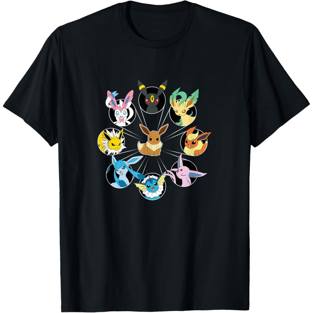 Pokémon - Áo thun vòng tròn Eevee Evolution