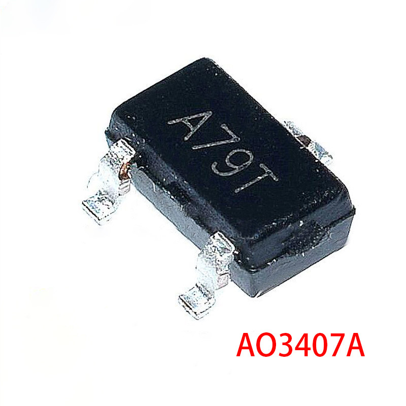 Bộ 50 AO3407A SOT 23 đánh dấu: A79T AO3407 SOT23 P Kênh MOSFET Mới Ban Đầu