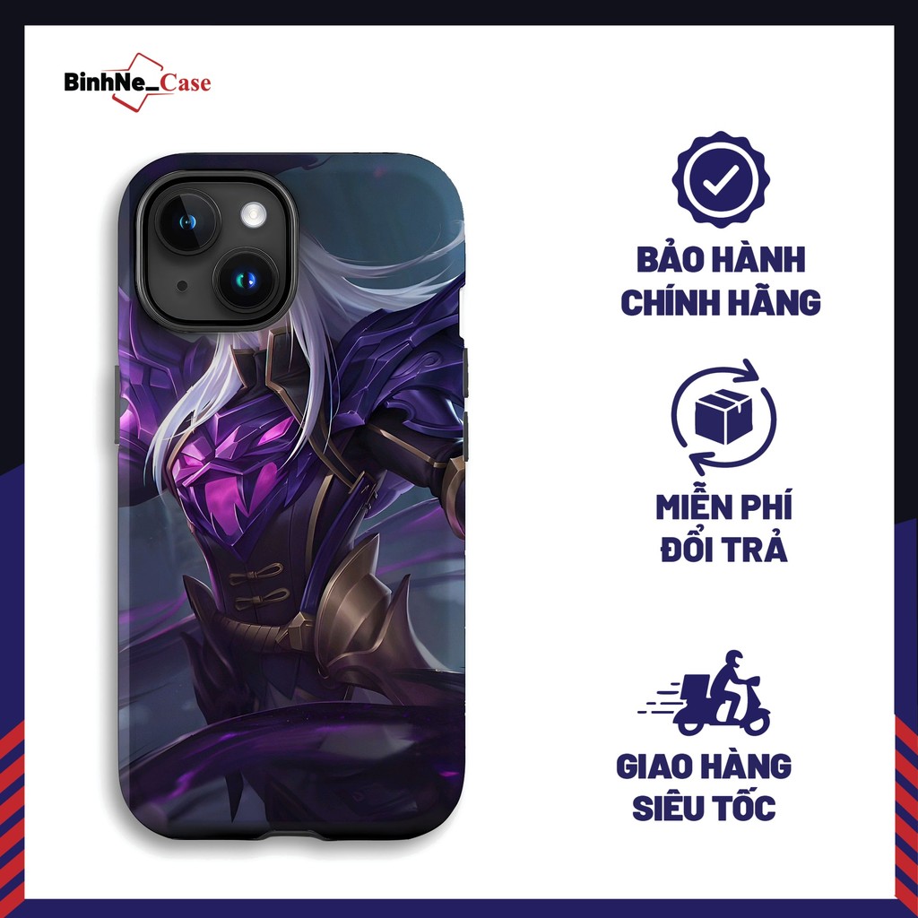 Ốp lưng iPhone Liên Quân tướng Iggy tím tối phong cách phép thuật đẹp hút mắt BÍNHNECASE