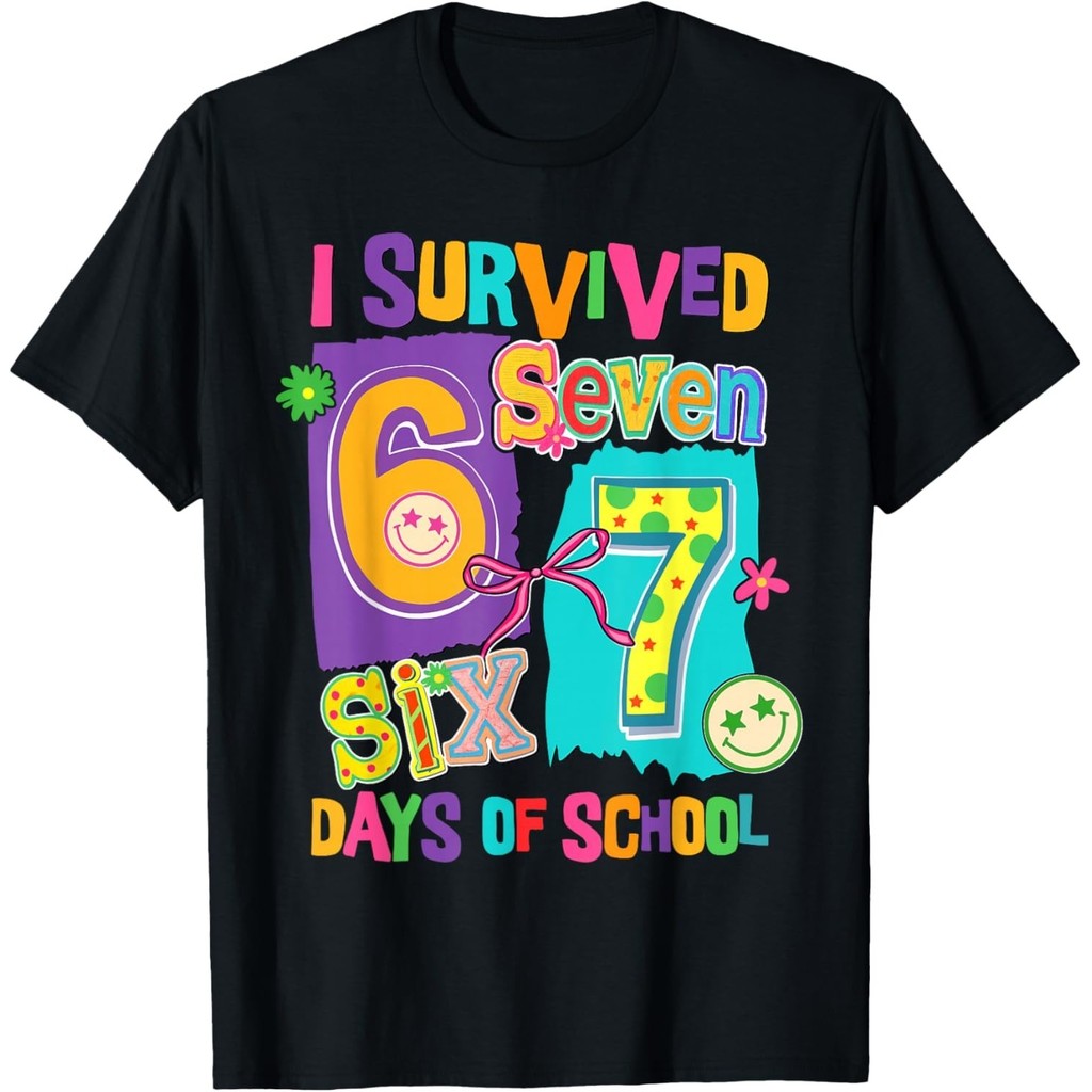 Tôi sống sót 67 ngày đi học ngộ nghĩnh 67 Meme Áo thun giáo viên tuổi Teen