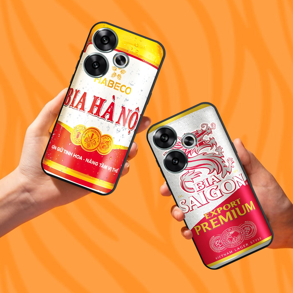Ốp lưng Xiaomi Poco F6 / Redmi Turbo 3 in hình các hãng bia nổi tiếng toàn quốc
