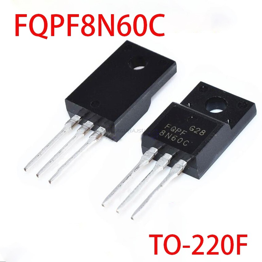 10 Chiếc FQPF8N60C 8N60C 8N60 600V 8A MOSFET N Kênh transistor TO 220F Mới Ban Đầu