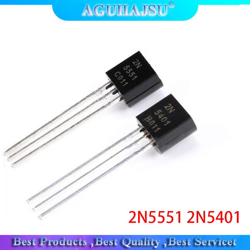 100 CÁI 2N5551 2N5501 5551 5401 TO 92 (50 CÁI * 2N5501 + 50 CÁI * 2N5551) Transistor lưỡng cực BJT P