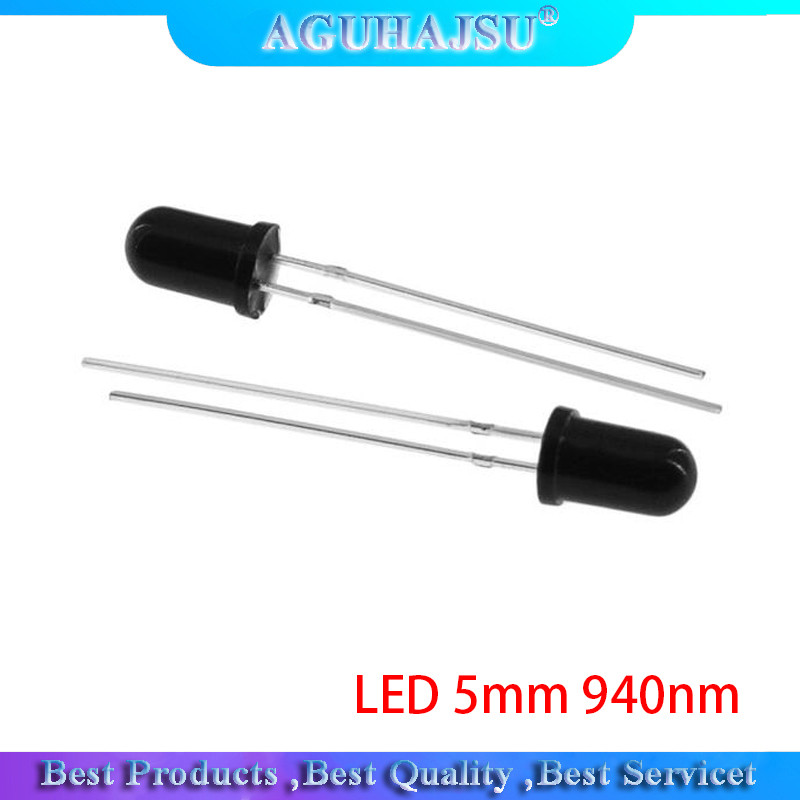 100 chiếc LED 5mm 940nm IR Nhận Diode Ống Tròn
