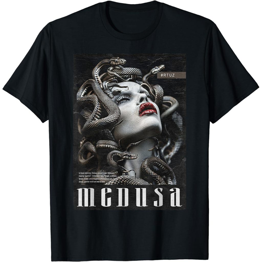 Nữ thần Gorgon Medusa mới Rắn thần thoại Hy Lạp Medusa Tee