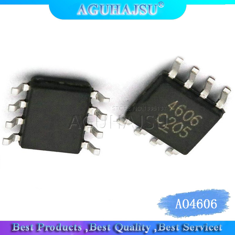 10 chiếc AO4606 SOP8 AO4606C SOP SMD 4606 Bảng điện áp cao N + P kênh MOSFET mos FET công tắc