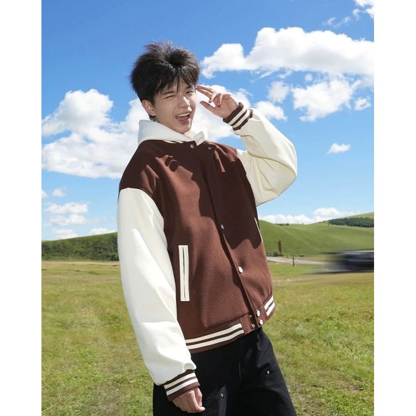 BASEBALL JACKET 6307 BROWN