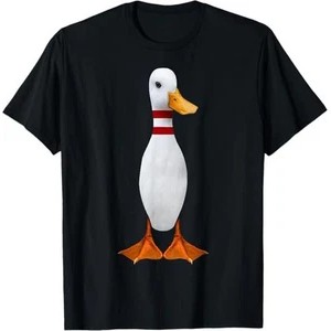 Ngộ nghĩnh Bowling Nông Dân Bowling Vịt Ten Pin Dự Phòng Tôi Bowling Tee Áo Thun