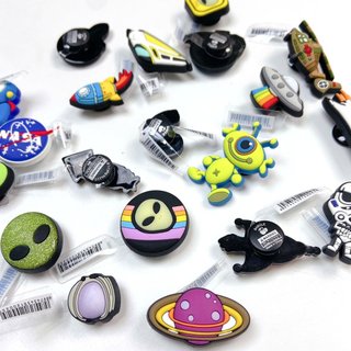 [ CHARM CRÓOC VŨ TRỤ ] JIBBITZ stickers charm gắn dép mẫu vũ trụ ngoài hành tinh