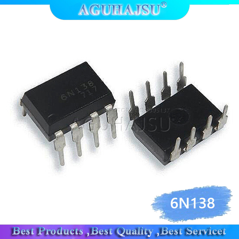10 CÁI 6N138 DIP8 Bộ ghép quang điện DIP mới và nguyên bản