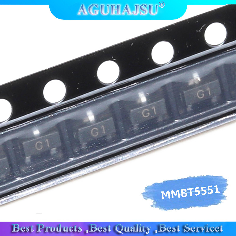 100 CÁI 2N5551 SOT23 MMBT5551 G1 SOT23 3 SMD Transistor lưỡng cực BJT PNP Transistor mới và nguyên b