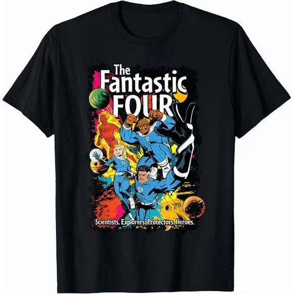 Marvel The Fantastic Four First Steps Epic Comic Book Dc Comic Áo thun Giáng sinh