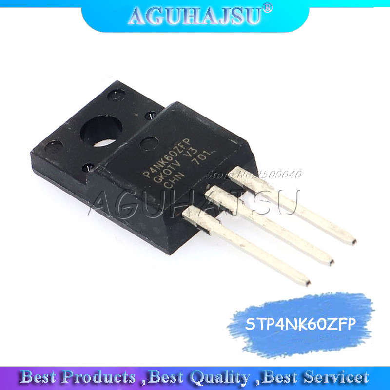 HT-10 CÁI STP4NK60ZFP TO 220F P4NK60ZFP TO220F MOS FET N Kênh bóng bán dẫn Mới nguyên bản