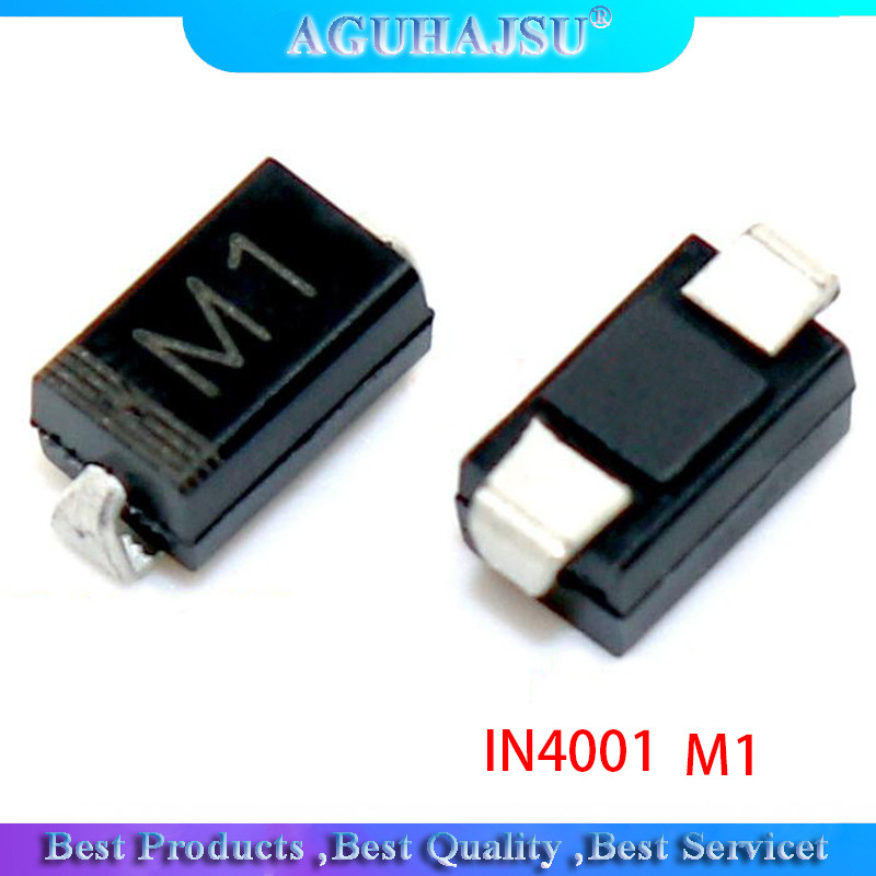 100 CÁI IN4001 DIODE SMA M1 1N4001 SMD 1A 50V Diode chỉnh lưu