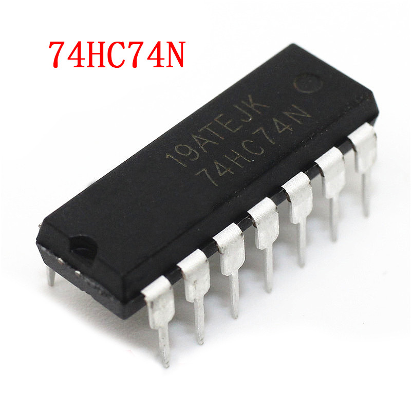 10 Cái / lốc 74HC74N 7474 74HC74 Dual D Loại Flip Flop Có Bộ Và Đặt Lại DIP 14