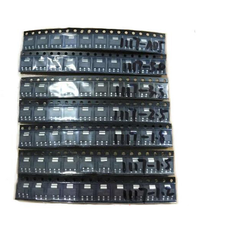 Bộ 50 AMS1117 AMS1117 3.3V AMS1117 ADJ AMS1117 1.8 AMS1117 1.2 AMS1117 2.5 AMS1117 3.3 AMS1117 5.0 A