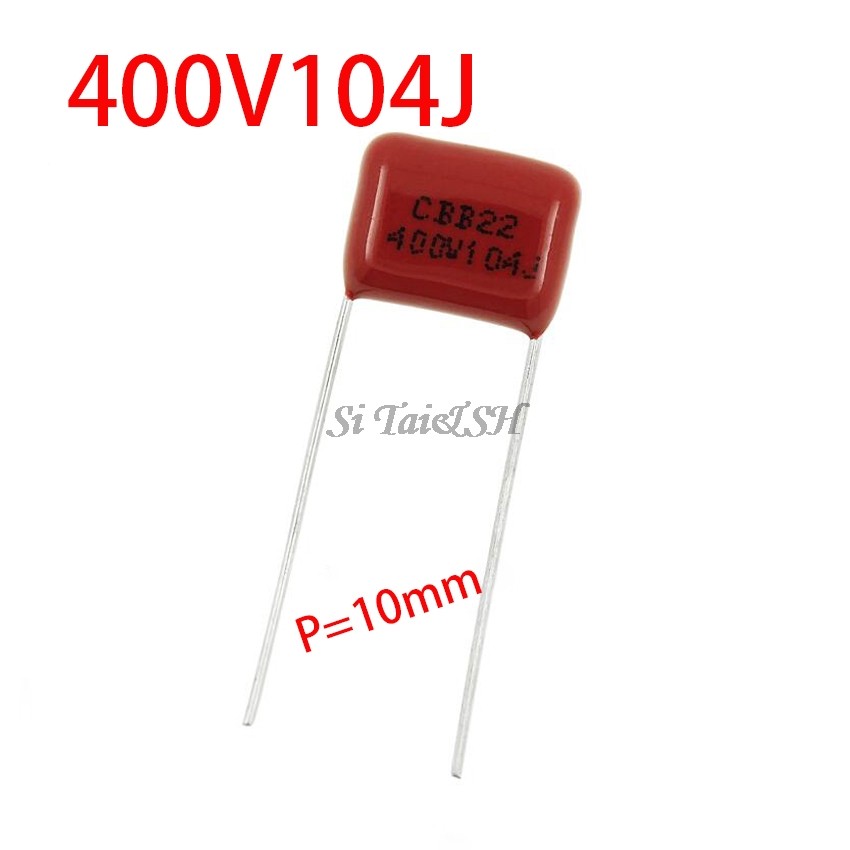 10 CÁI 400V104J Pitch 10mm 0.1UF 100NF 400V 104 CBB Polypropylene phim tụ điện