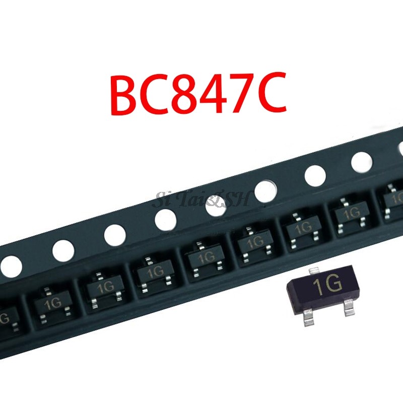 100 Cái / lốc BC847C SOT 23 BC847 847C SOT SMD SOT 23 1G