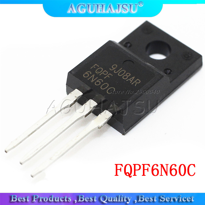 HT-10 CÁI FQPF6N60C ĐẾN 220 6N60C 6N60 TO220 FQPF6N60 TO 220F bóng bán dẫn MOS FET mới