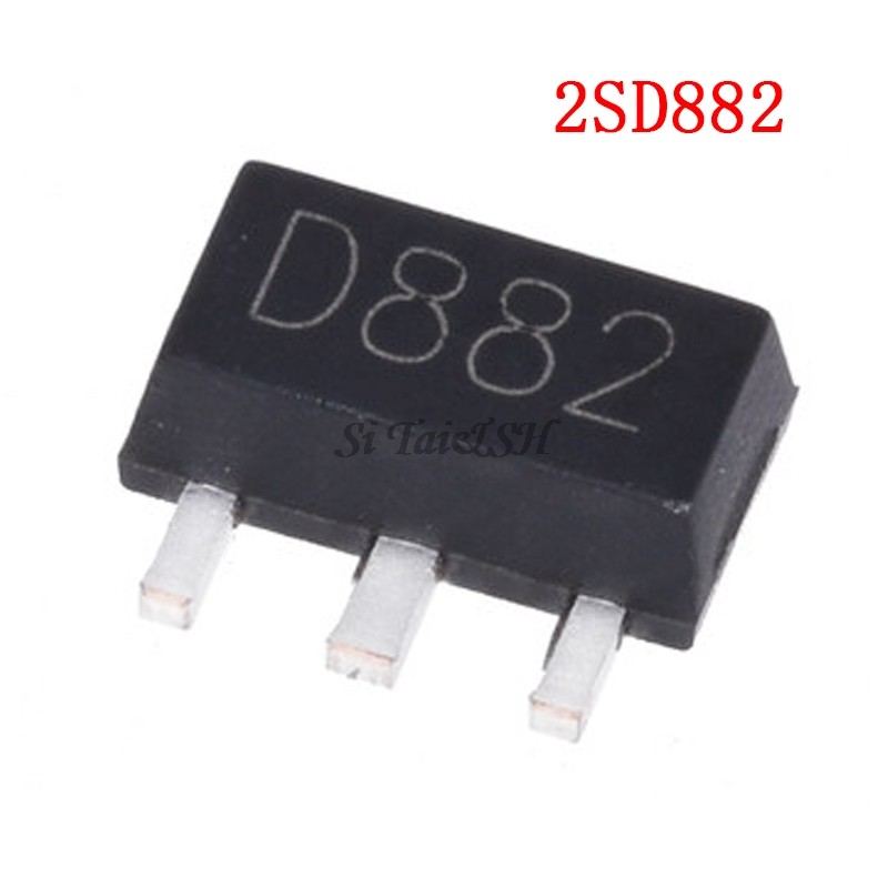 10 CÁI D882 SOT89 2SD882 SOT 89 30V / 3A / 30W 882 SOT SMD Chipset IC mới và nguyên bản