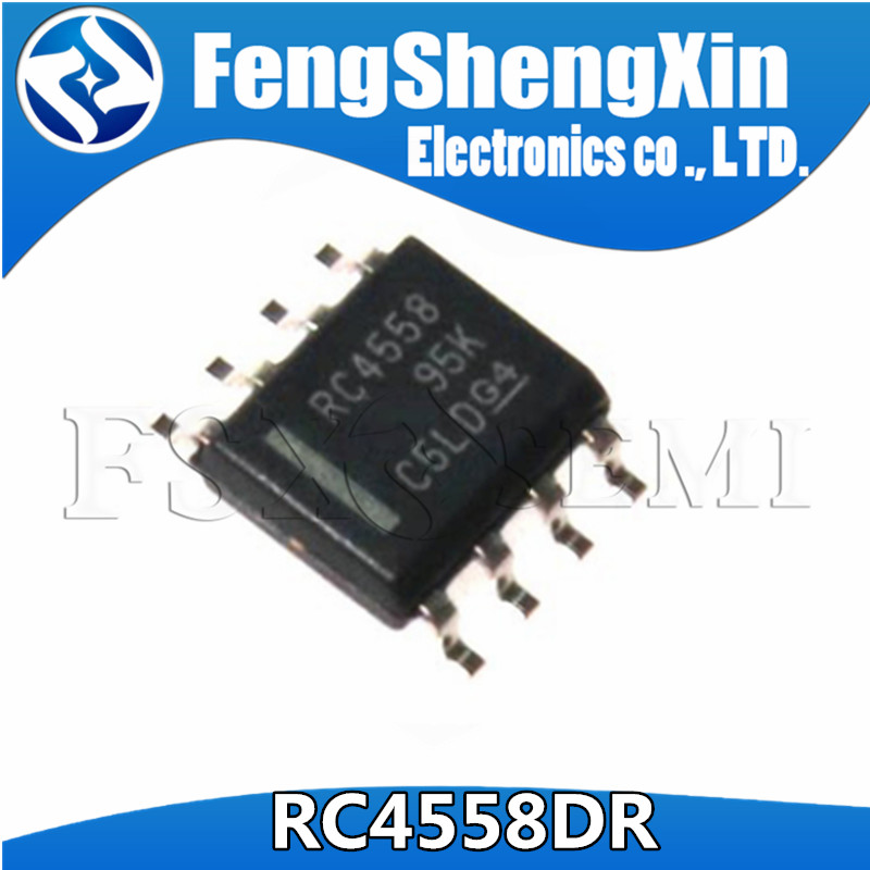 10 chiếc RC4558DR RC4558 RC4558DRG4 SOP8 IC khuếch đại hoạt động kênh kép