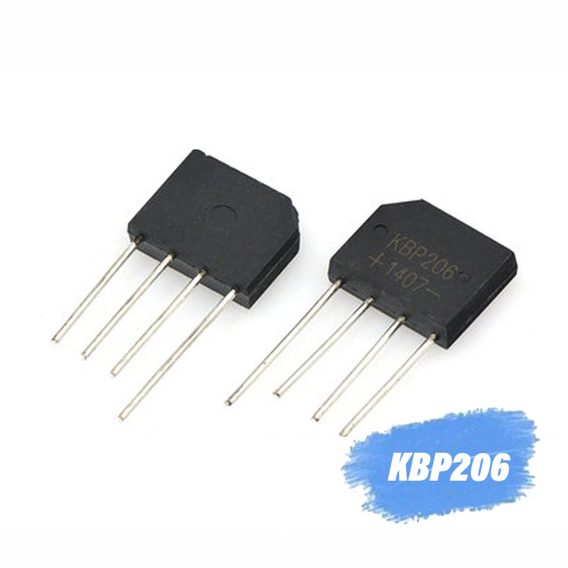 10 CÁI KBP206 KBP206G Bộ chỉnh lưu cầu DIP 2A 600V DIP 4