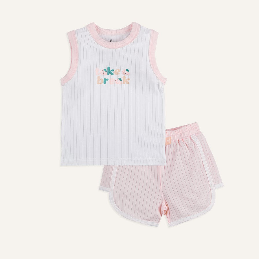 Bộ sát nách cổ tròn Molist BMD140401 Bubaby Bíp Bíp House