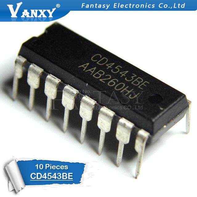 10 chiếc CD4543BE DIP16 CD4543 DIP 4543BE DIP-16 IC mới và nguyên bản