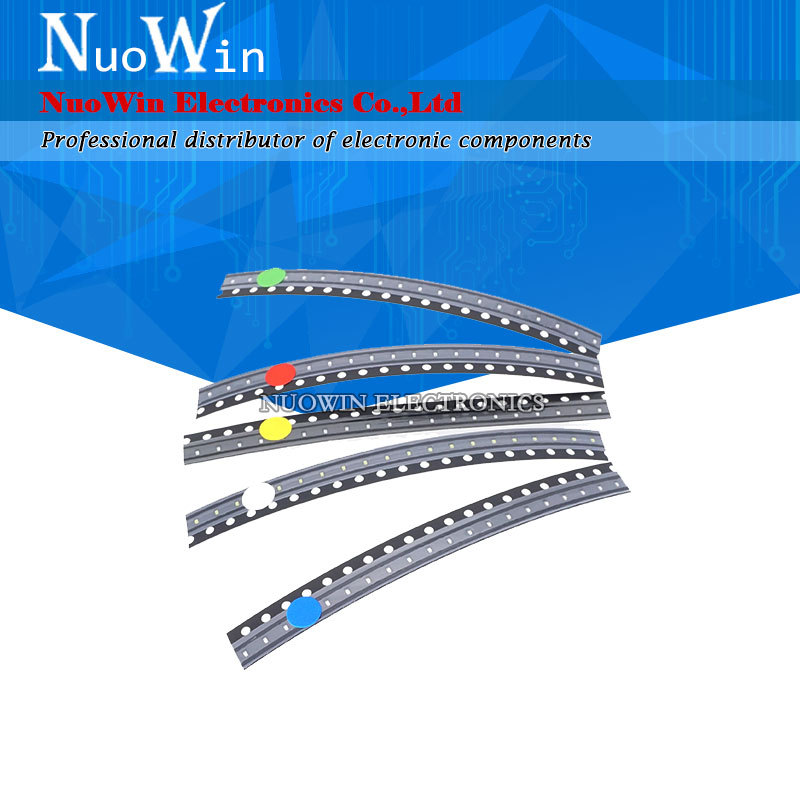 100 chiếc 0402 SMD LED Trắng Đỏ Xanh Vàng Xanh Cam Trắng Ấm RGB Phát Sáng Diode