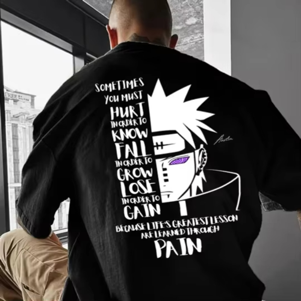 Áo thun cotton nam Akatsuki Cloud Print Áo thun nam nữ cotton đen dạo phố có mây đỏ & thiết kế màu t