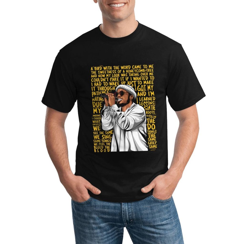Anderson Paak The Bird Lời bài hát Malibu Silk Sonic Anderson Paak Chất lượng cao Plus Size Cotton T