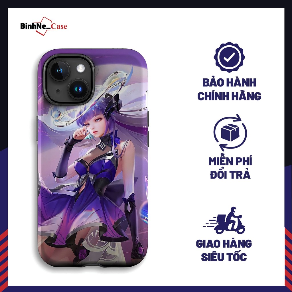 Ốp iPhone Ilumia Công Nghệ Liên Quân màu tím sang trọng BÍNHNECASE cho iPhone 7 16 prm