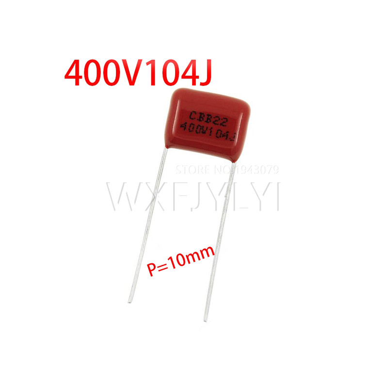 10 Chiếc 400V104J CBB Pitch 10 Mm 0.1UF 100NF 400V 104J 104 CBB Phim Tụ Điện