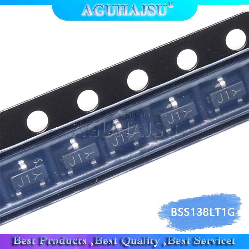 100 CÁI BSS138LT1G SOT23 BSS138 SOT 23 MOSFET SMD J1 mới và nguyên bản IC miễn phí shippin