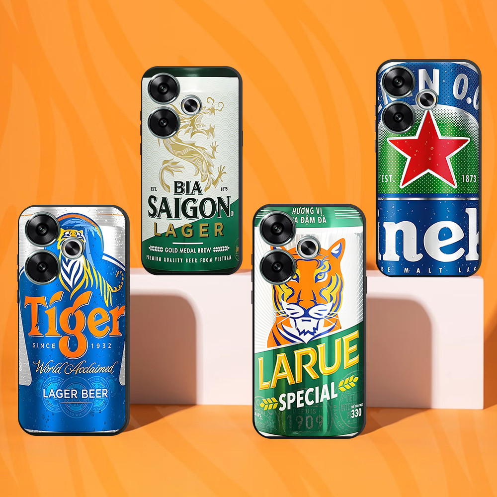 Ốp lưng Xiaomi Poco F6 / Redmi Turbo 3 in hình các hãng bia nổi tiếng thế giới