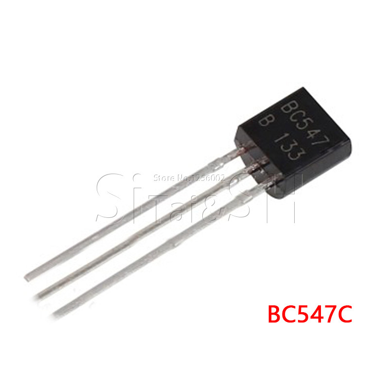 HT-100 Cái / lốc Transistor BC547C BC547 0.1A / 45V NPN bóng bán dẫn TO 92