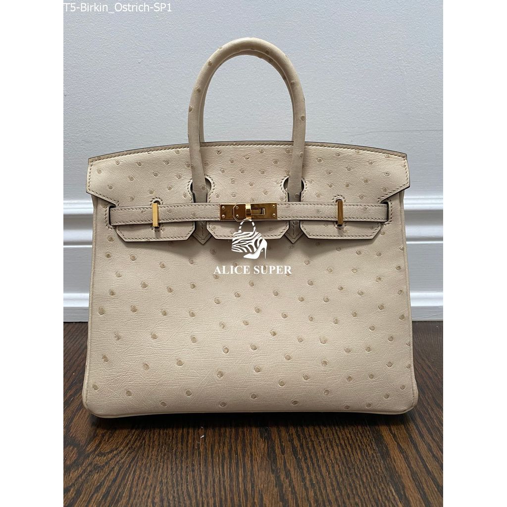 Hm BIRKIN OSTRICH1 Super1 [7 MÀU] size 30cm - Túi xách nữ full box da thật dáng SATCHEL, kèm dây đeo