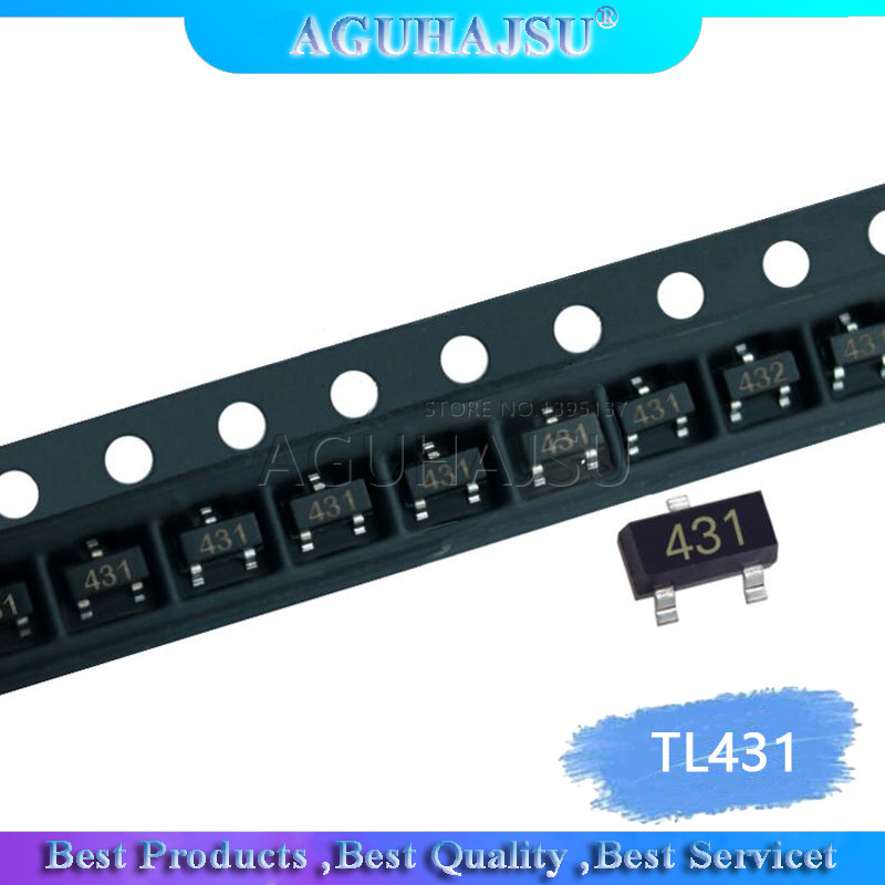 Bộ 50 TL431 SOT TL431A SOT 23 431 SOT SMD Bộ điều chỉnh điện áp mới IC