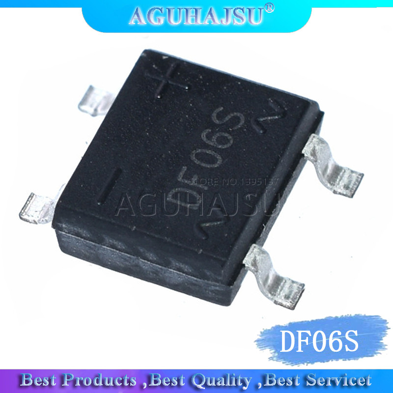 10 Chiếc DF06S SMD 4 Chân DF06S SOP 4 DF06 Chỉnh Lưu Cầu Chỉnh Lưu Ban Đầu Chính Hãng