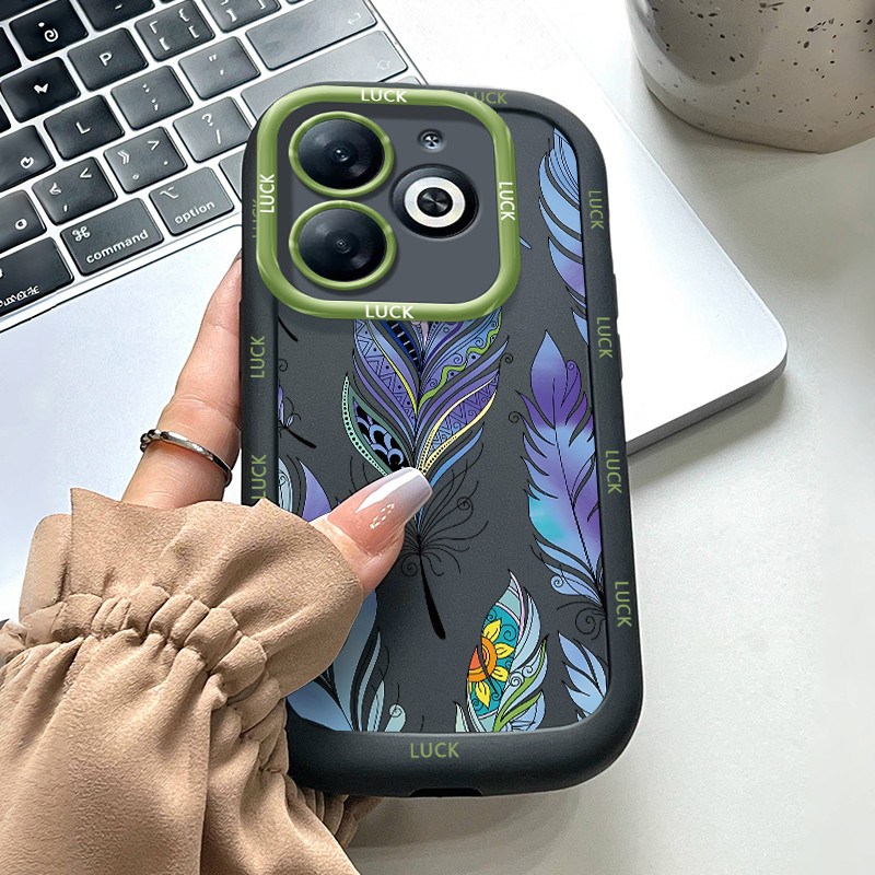 Ốp Lưng Cho Infinix Hot 40i Penguin Fluffy Silicone Chống Sốc Điện Thoại