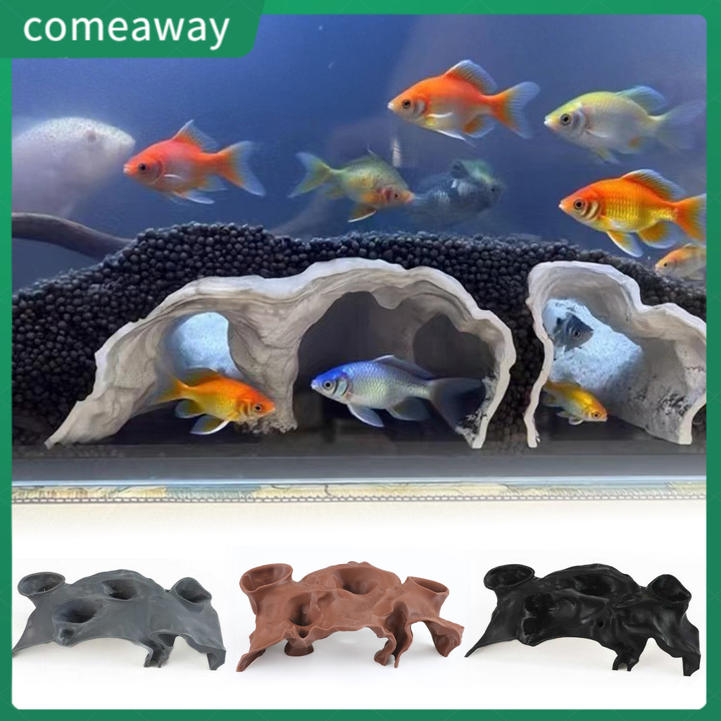 Comeaway Đường cong tự nhiên Nơi ẩn náu bể cá dưới hầm sỏi Hang cá Xem đường hầm Nơi ẩn náu cho cá c
