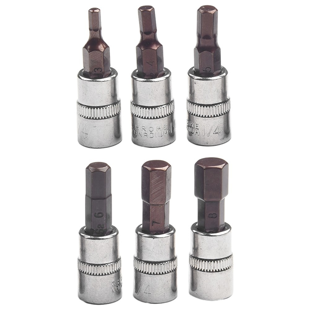 3 Đầu Lục Giác Tua Vít Bit 1 / 4 Inch Ổ Cắm Dụng Cụ Cầm Tay H3 H4 H5 H6 H7 H8