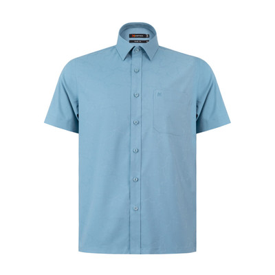 Áo sơ mi nam KHATOCO ngắn tay form Tailor Fit lai ngang họa tiết mã A1MN468T2-CNMK654-2611-N